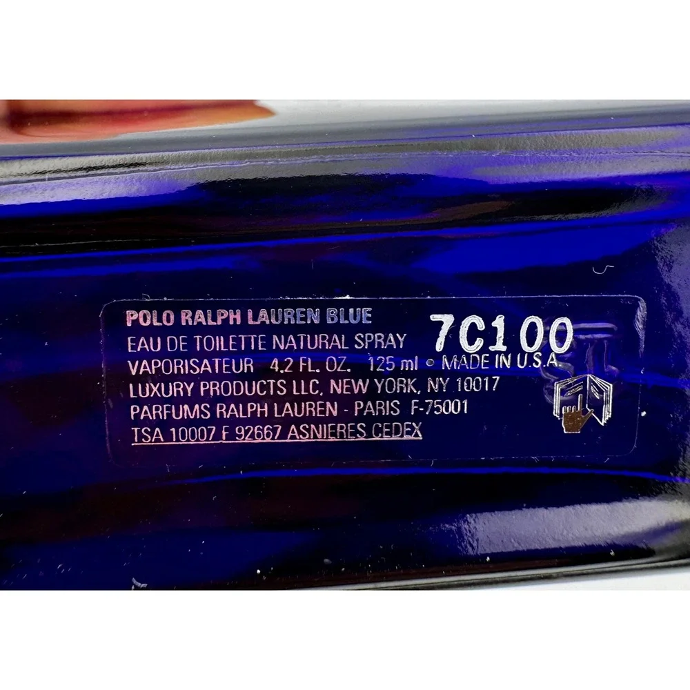 Vintage 2007 Polo Blue by Ralph Lauren 4.2 oz EDT Cologne Original Formula